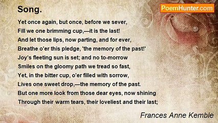 Frances Anne Kemble - Song.
