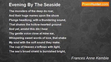Frances Anne Kemble - Evening By The Seaside
