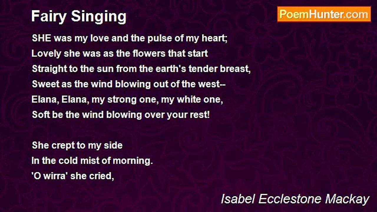 Isabel Ecclestone Mackay - Fairy Singing