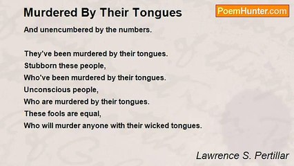 Lawrence S. Pertillar - Murdered By Their Tongues