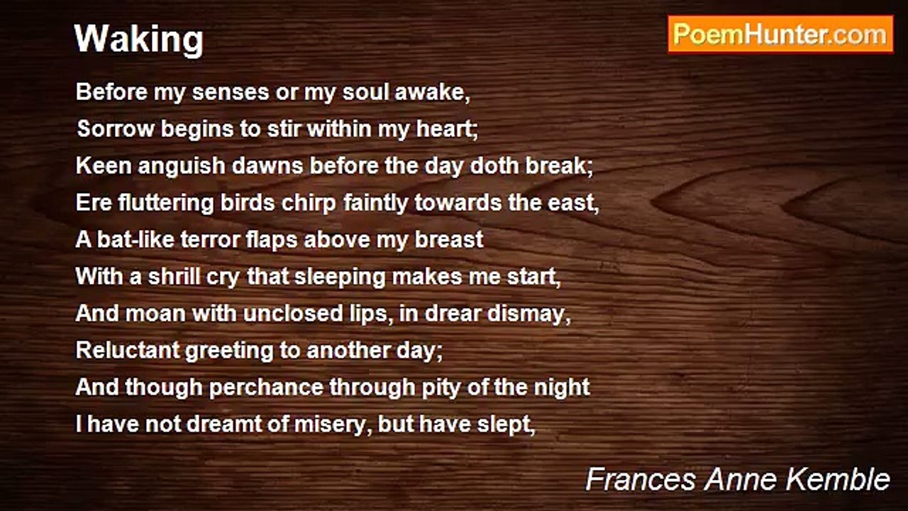 Frances Anne Kemble - Waking