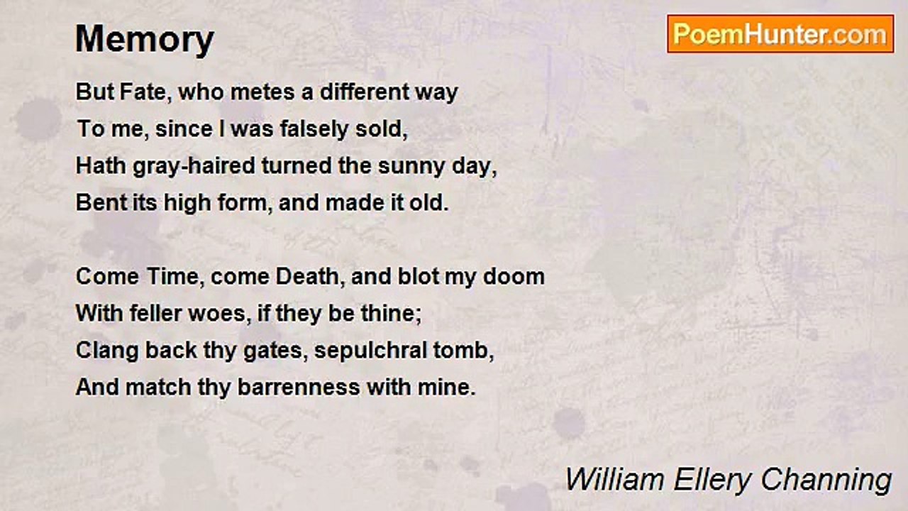 William Ellery Channing - Memory
