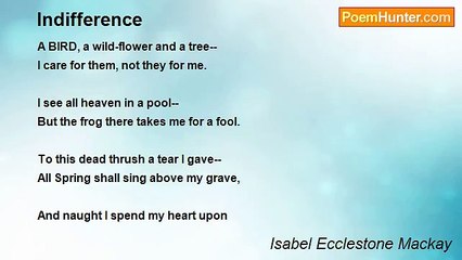 Isabel Ecclestone Mackay - Indifference