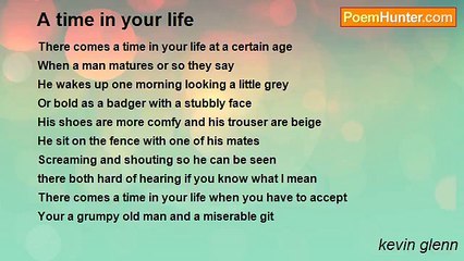 kevin glenn - A time in your life