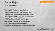 Lionel Pigot Johnson - Doctor Major