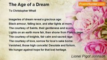 Lionel Pigot Johnson - The Age of a Dream