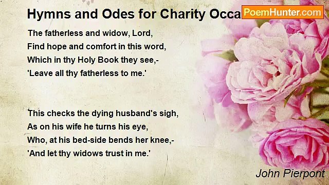 John Pierpont - Hymns and Odes for Charity Occasions IV