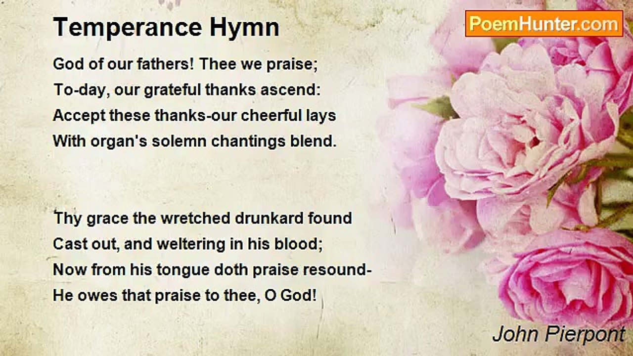 John Pierpont - Temperance Hymn