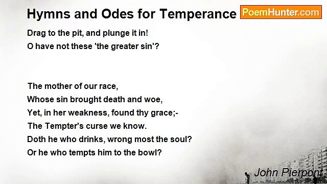 John Pierpont - Hymns and Odes for Temperance Occasions IV