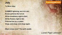 Lionel Pigot Johnson - July