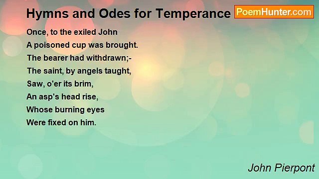 John Pierpont - Hymns and Odes for Temperance Occasions VI