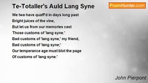 John Pierpont - Te-Totaller's Auld Lang Syne