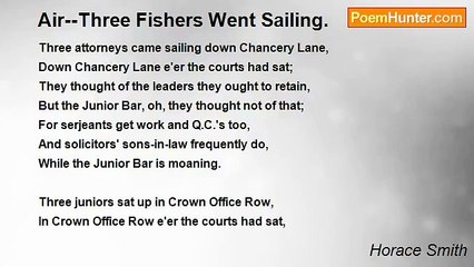 Horace Smith - Air--Three Fishers Went Sailing.