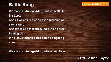 Bert Leston Taylor - Battle Song