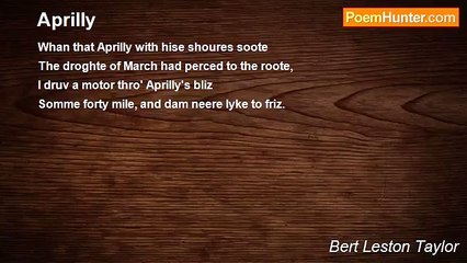 Bert Leston Taylor - Aprilly