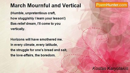 Kostas Karyotakis - March Mournful and Vertical
