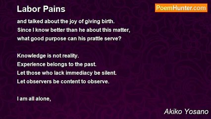 Akiko Yosano - Labor Pains