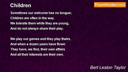 Bert Leston Taylor - Children