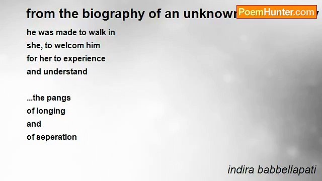 indira babbellapati - from the biography of an unknown woman: xliv