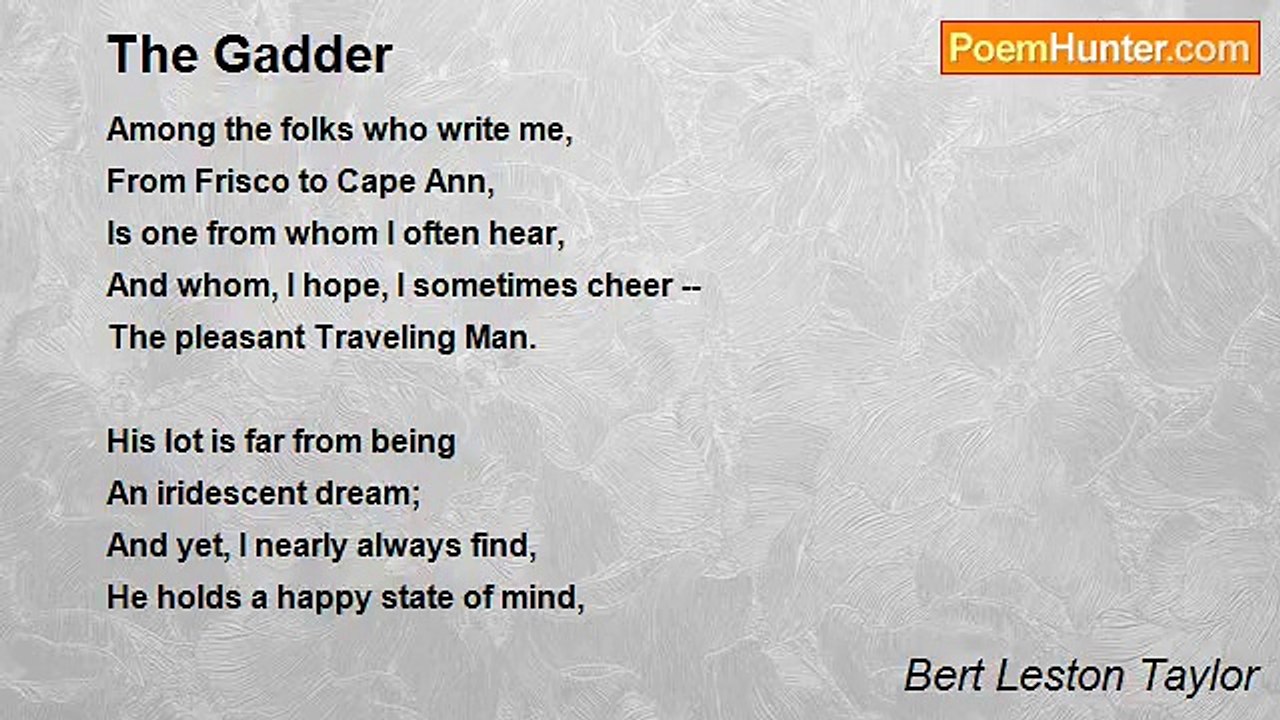 Bert Leston Taylor - The Gadder