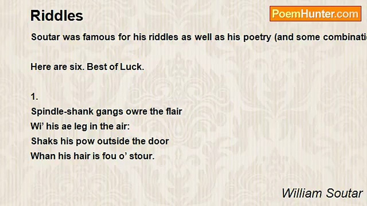 William Soutar - Riddles