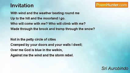 Sri Aurobindo - Invitation