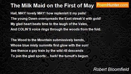 Robert Bloomfield - The Milk Maid on the First of May