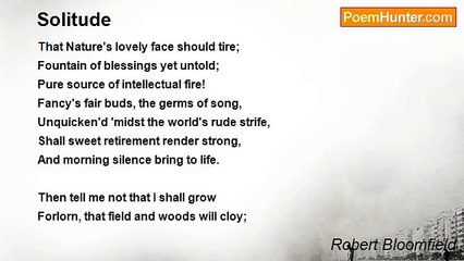 Robert Bloomfield - Solitude