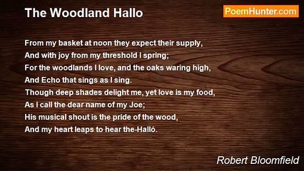 Robert Bloomfield - The Woodland Hallo