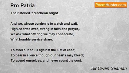 Sir Owen Seaman - Pro Patria