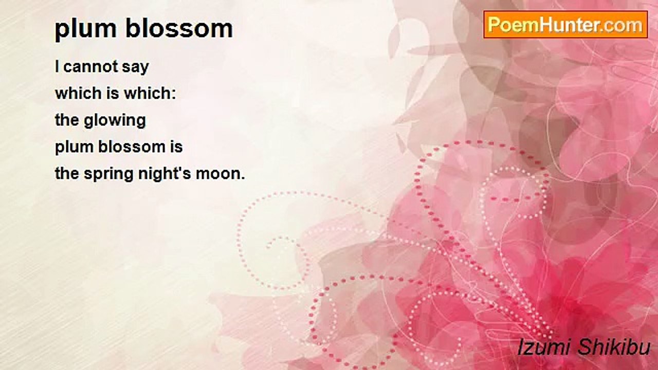 Izumi Shikibu - plum blossom