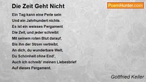 Gottfried Keller - Die Zeit Geht Nicht
