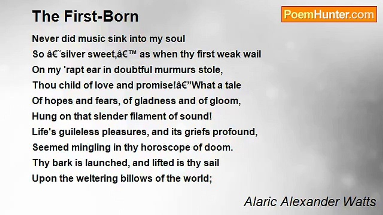 Alaric Alexander Watts - The First-Born