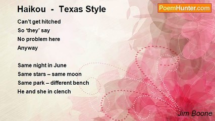 Jim Boone - Haikou  -  Texas Style
