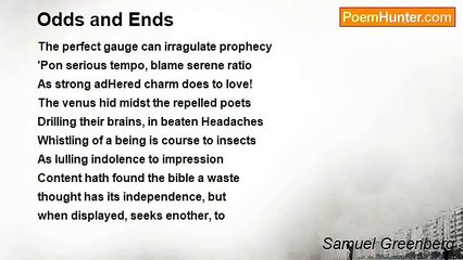 Samuel Greenberg - Odds and Ends