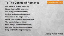 Henry Kirke White - To The Genius Of Romance
