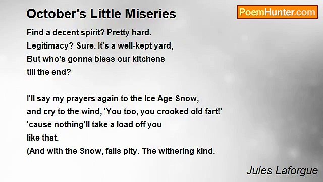 Jules Laforgue - October's Little Miseries