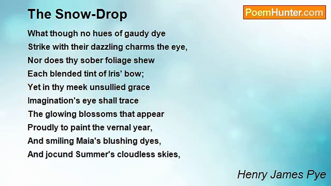 Henry James Pye - The Snow-Drop