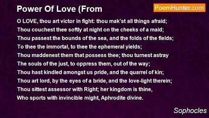 Sophocles - Power Of Love (From