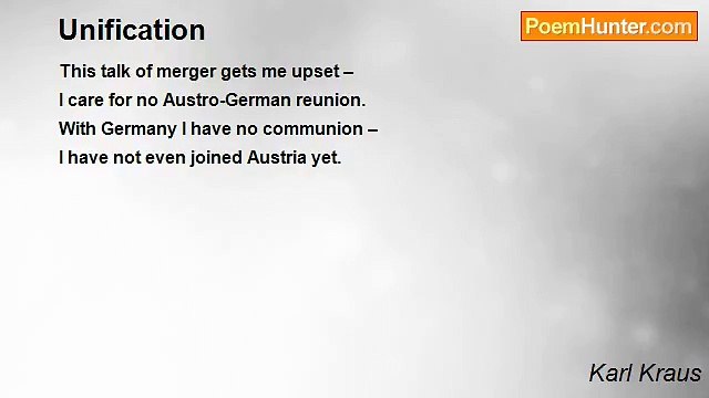 Karl Kraus - Unification