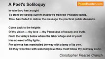 Christopher Pearse Cranch - A Poet's Soliloquy