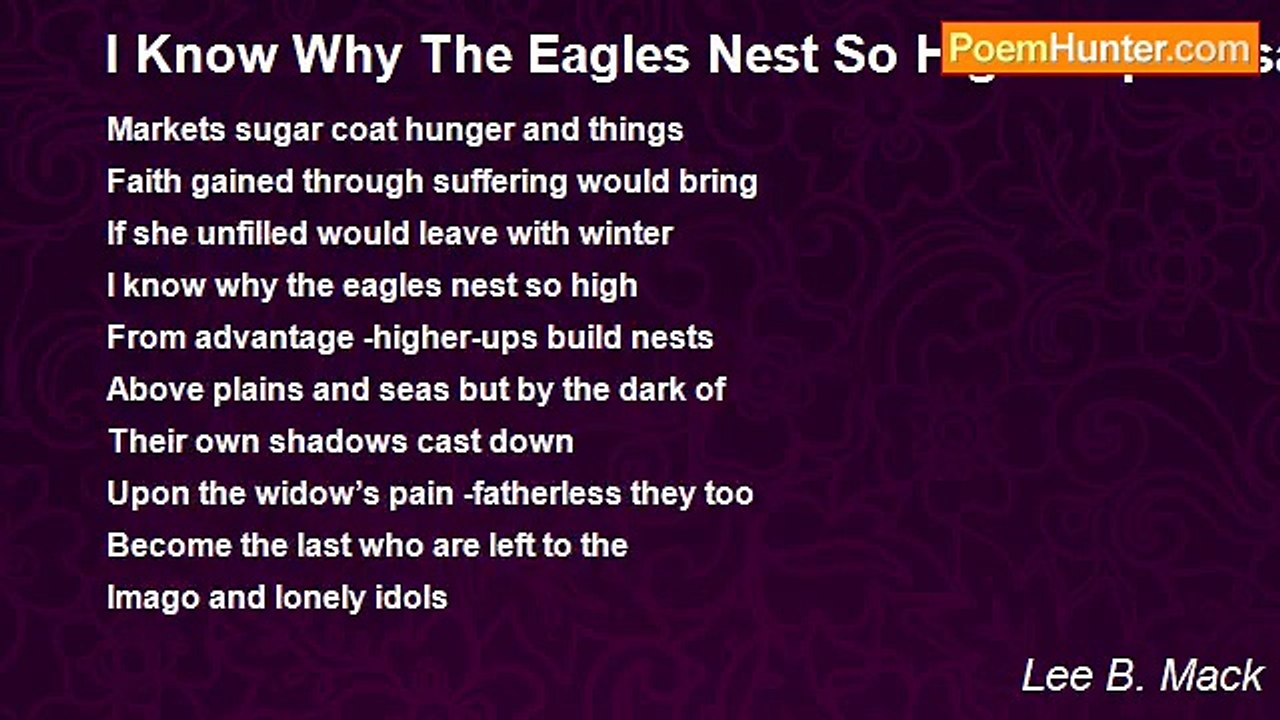 Lee B. Mack - I Know Why The Eagles Nest So Hig...