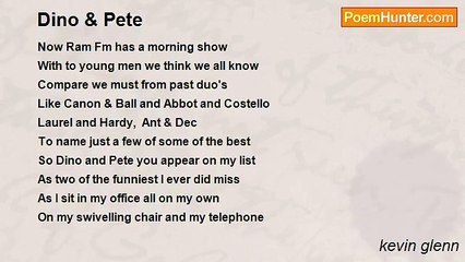 kevin glenn - Dino & Pete