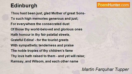 Martin Farquhar Tupper - Edinburgh