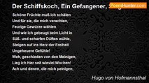 Hugo von Hofmannsthal - Der Schiffskoch, Ein Gefangener, Singt: