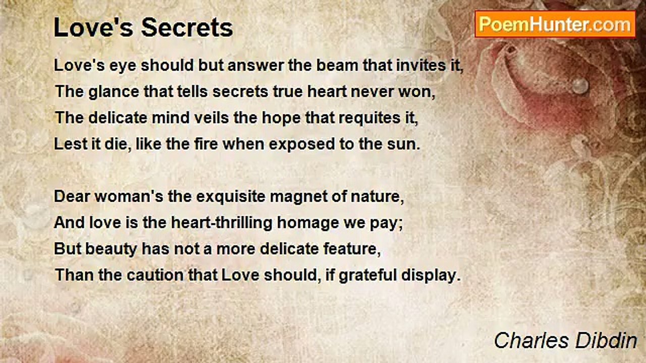 Charles Dibdin - Love's Secrets
