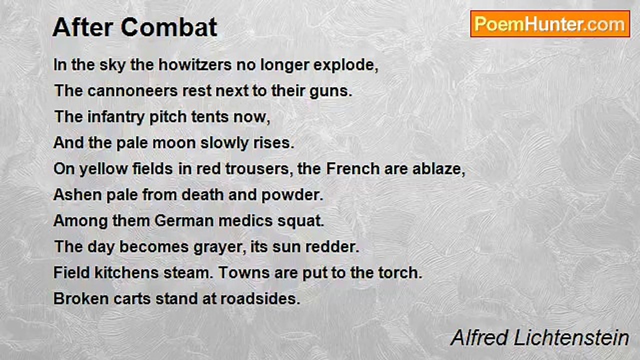Alfred Lichtenstein - After Combat