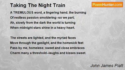 John James Piatt - Taking The Night Train