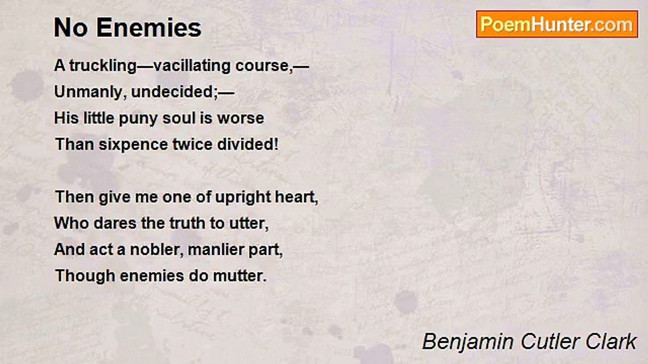 Benjamin Cutler Clark - No Enemies