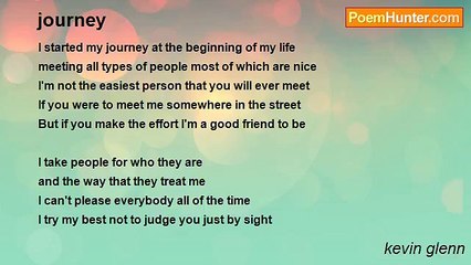 kevin glenn - journey